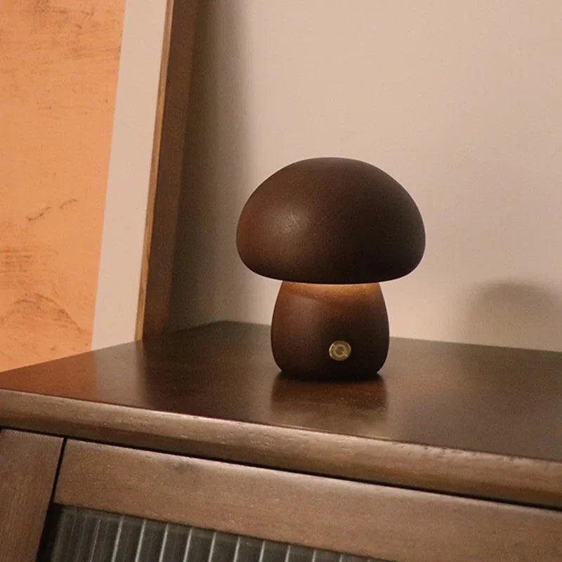 Mushroom Night Light - Touch Control LED Bedside Lamp for Kids, Nursery & Adults, Soft Warm Glow Nightlight for Bedroom